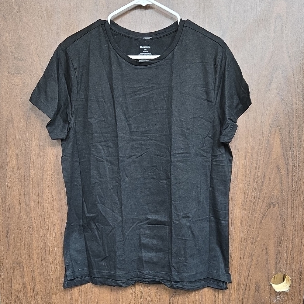 Bench Size L Black Crew Neck Cotton T-Shirt